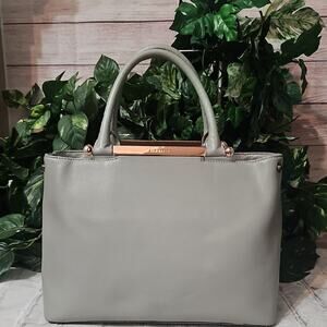 Ted Baker Anabel Large Leather Gray Women's  Tote Bag ( No Crossbody Strap)